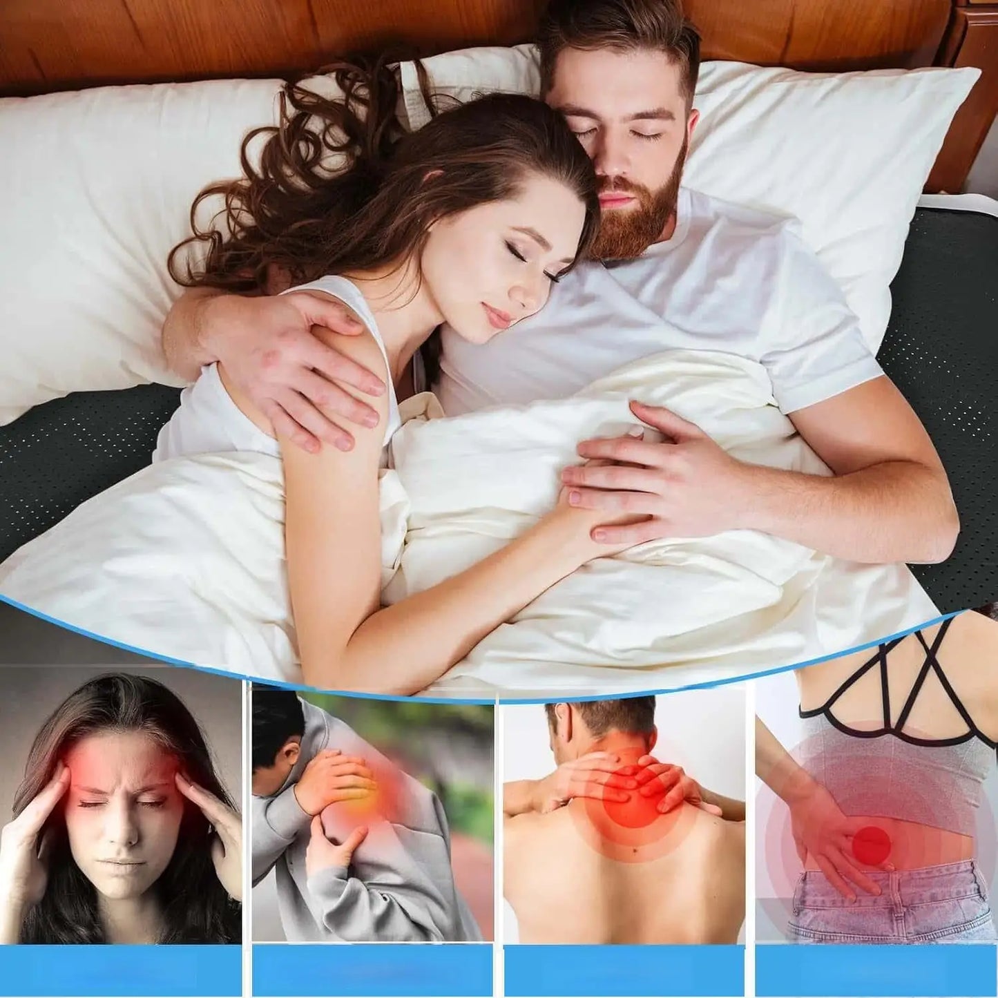 Grounding Sheet And Mat Combo With Perforated Conductive Carbon Faux Leather