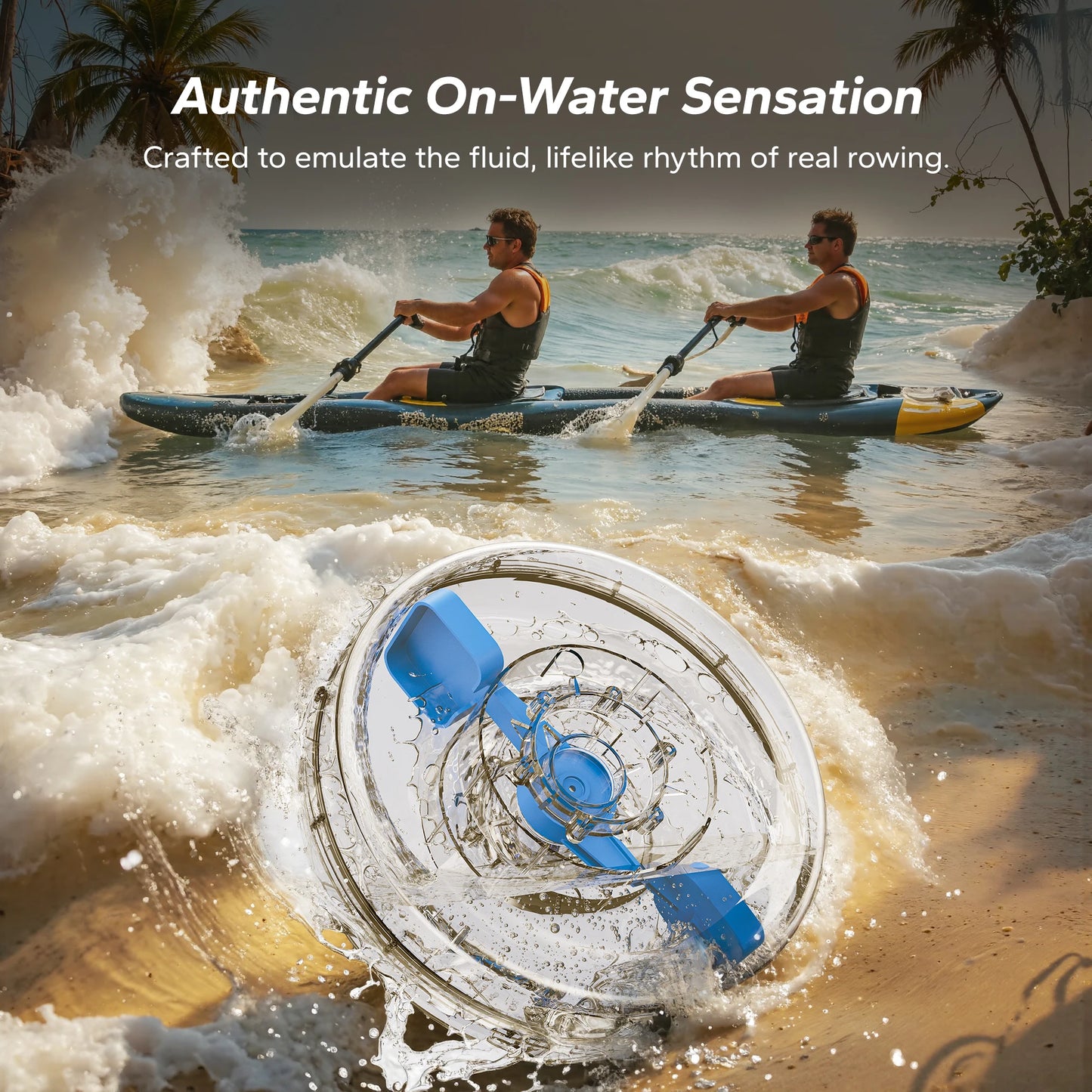 Merach Foldable Water Rowing Machine for Home Use, 400LBS Capacity, LCD Display