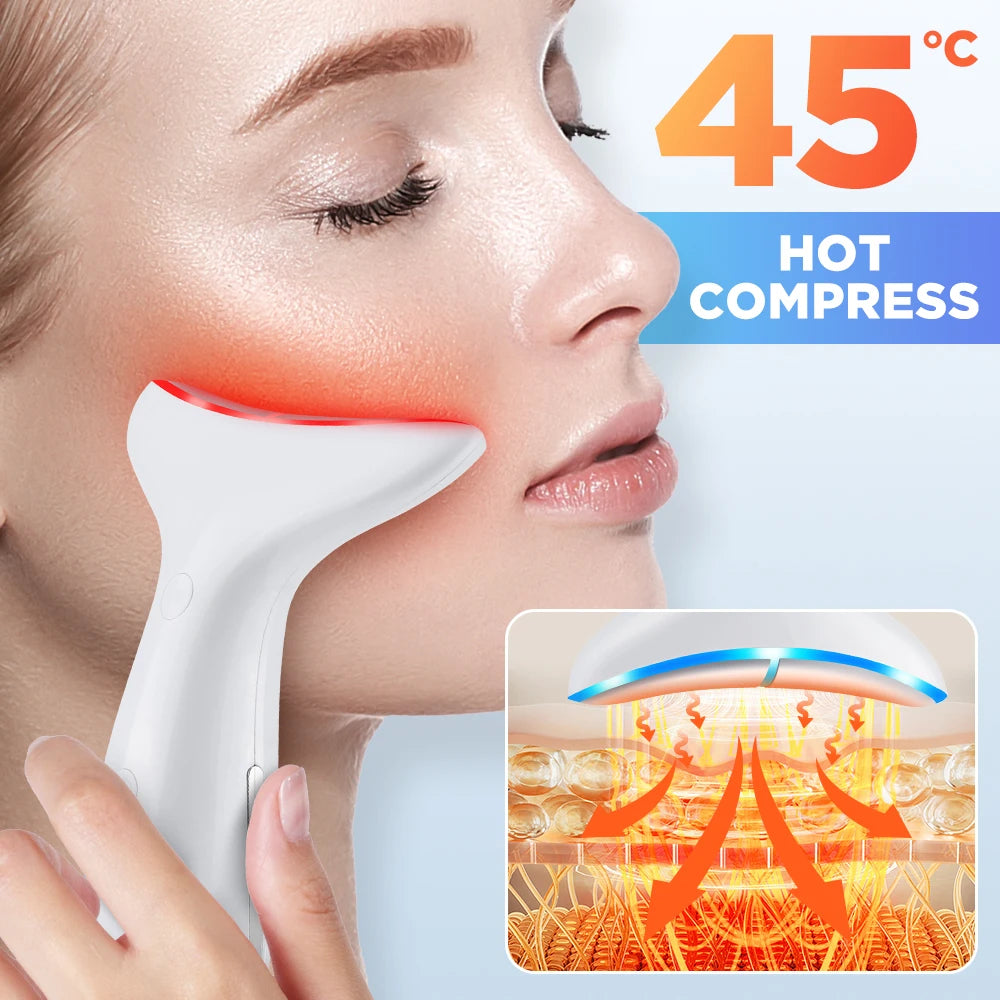 Hailicare LED Neck Beauty Device EMS Facial Lifting Massager