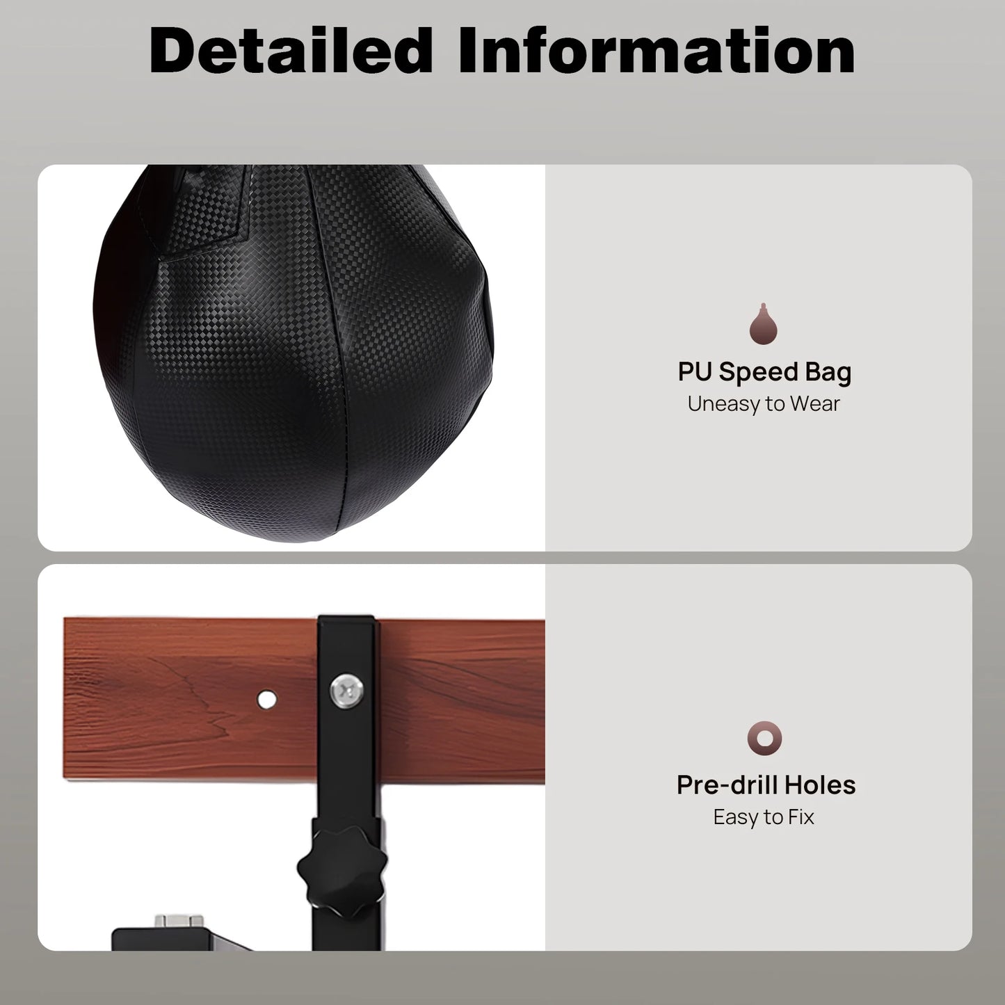 Heavy Duty Adjustable Speed Bag Platform Kit For Wall Mounting