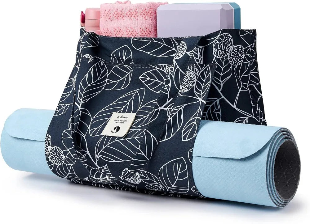 Canvas Yoga Bag With Mat Carrier For Women And Travel