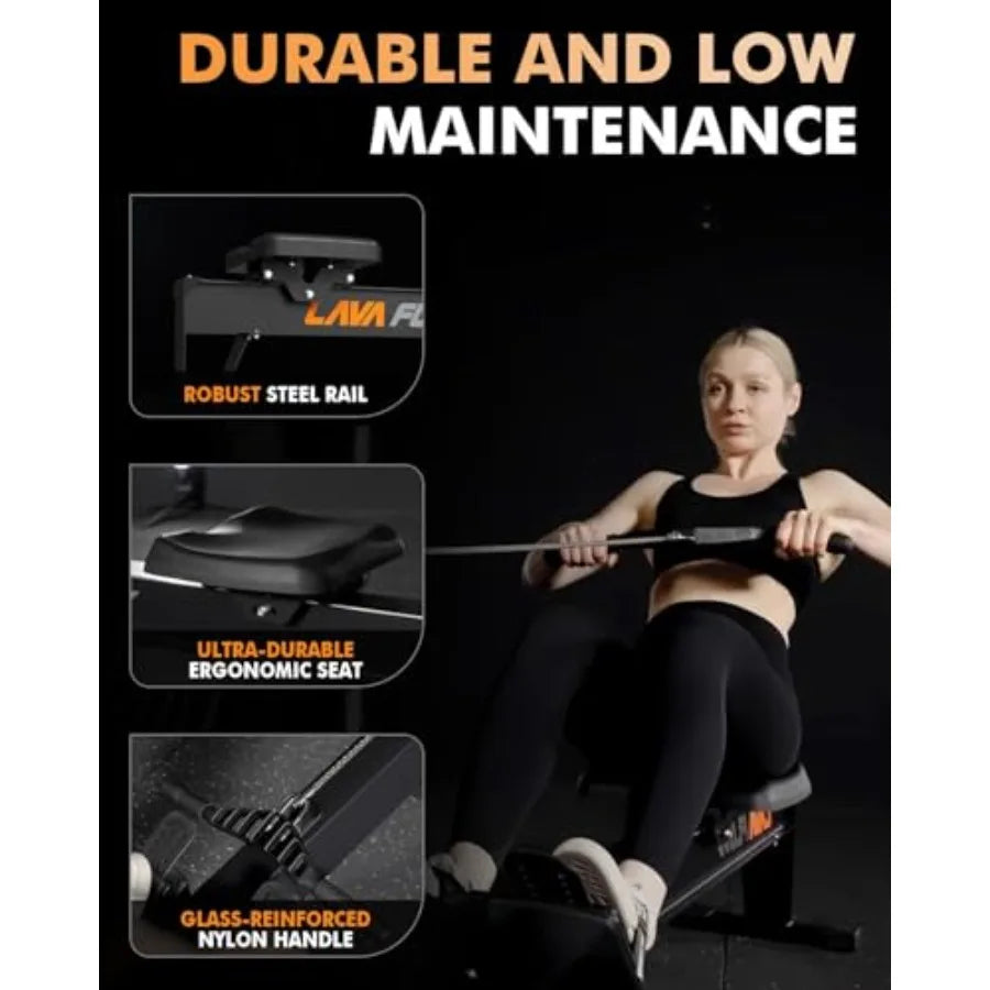 XMSJ Air Rowing Machine For Home Use With 10-Level Adjustable Resistance And Performance Monitor
