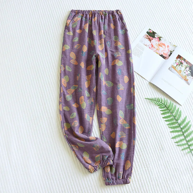 Cloud Cotton Story Womens Hundred Percent Cotton Pajamas Crepe Pants