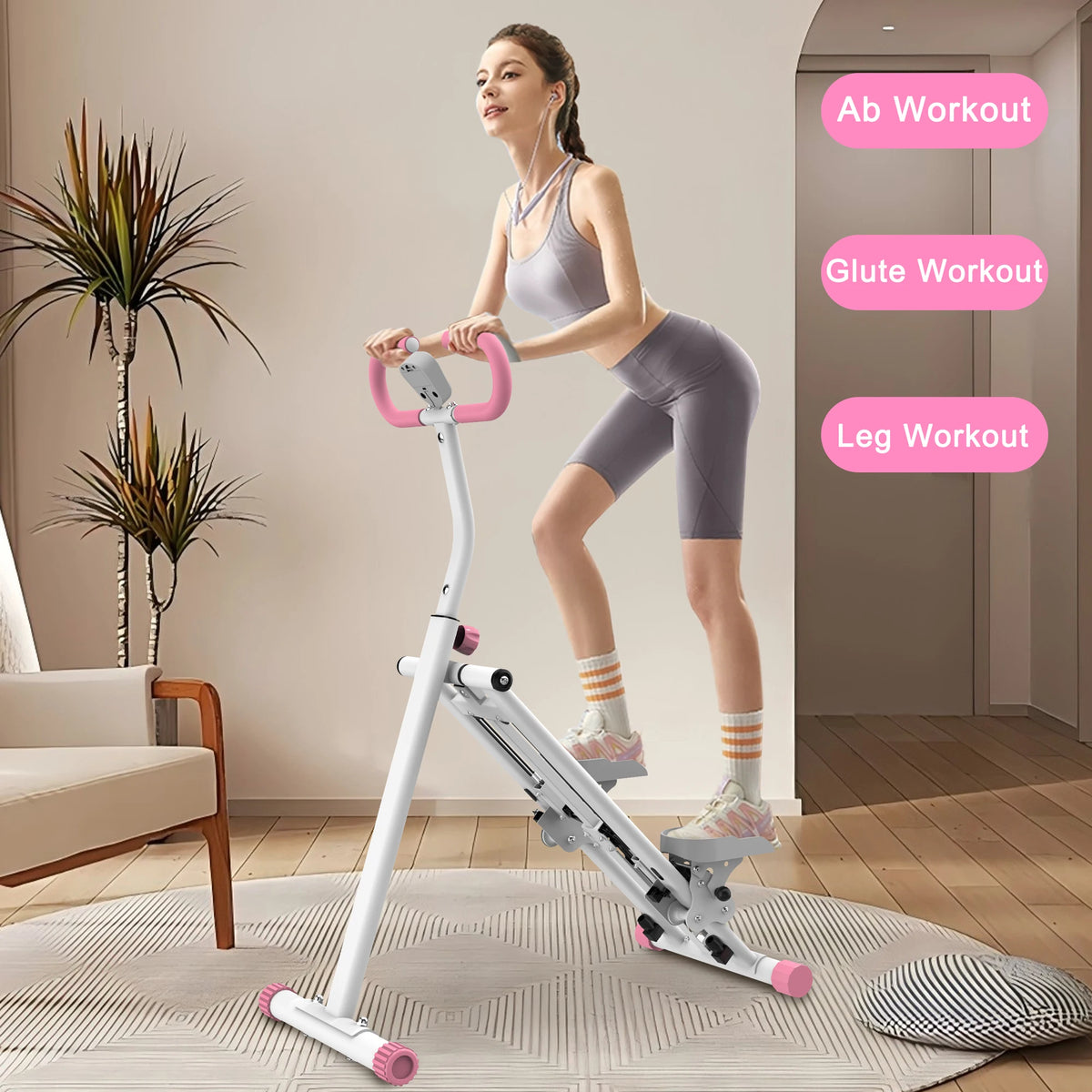 Vertical Climber Machine With Adjustable Resistance And Stable Frame