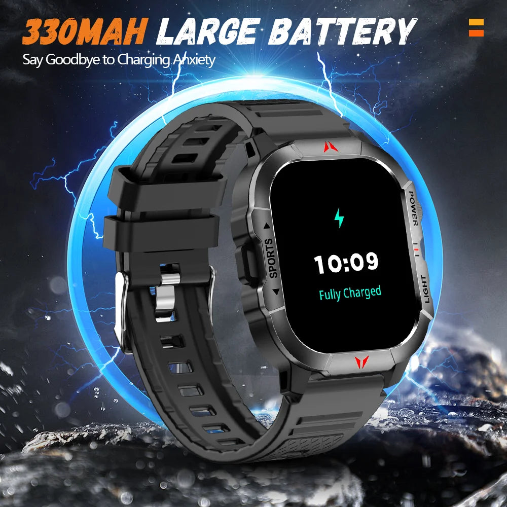 LAXASFIT Smart Watch Outdoor IP68 Health Monitoring 100 Sports Modes