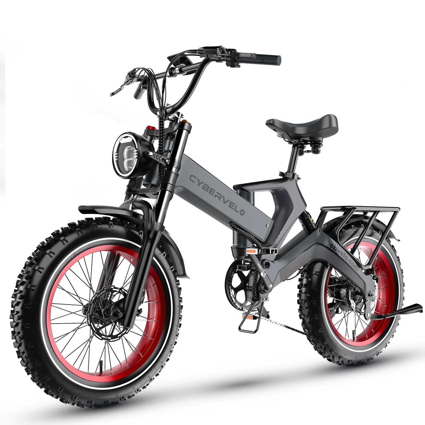 Cybervelo EK6 Peak 2000W Folding Electric Bike With Removable Battery 48V 25Ah