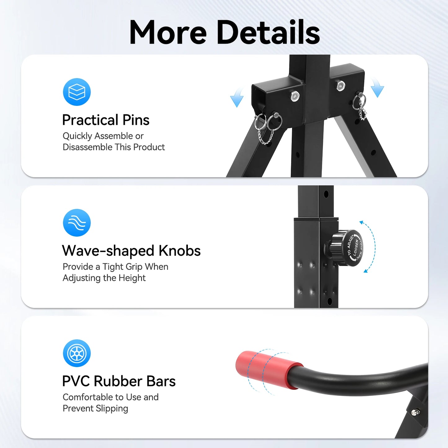 Adjustable Pull Up Bar And Parallel Bars Home Gym Station