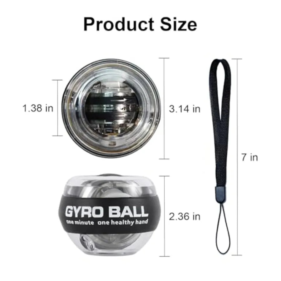Gyro Ball Wrist Exerciser Forearm Trainer LED Lights