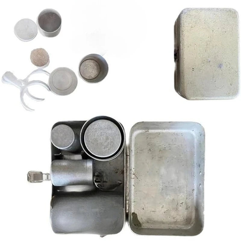 Camping Coffee Kit Stainless Steel Cookware Set Pots Cups Easy Clean