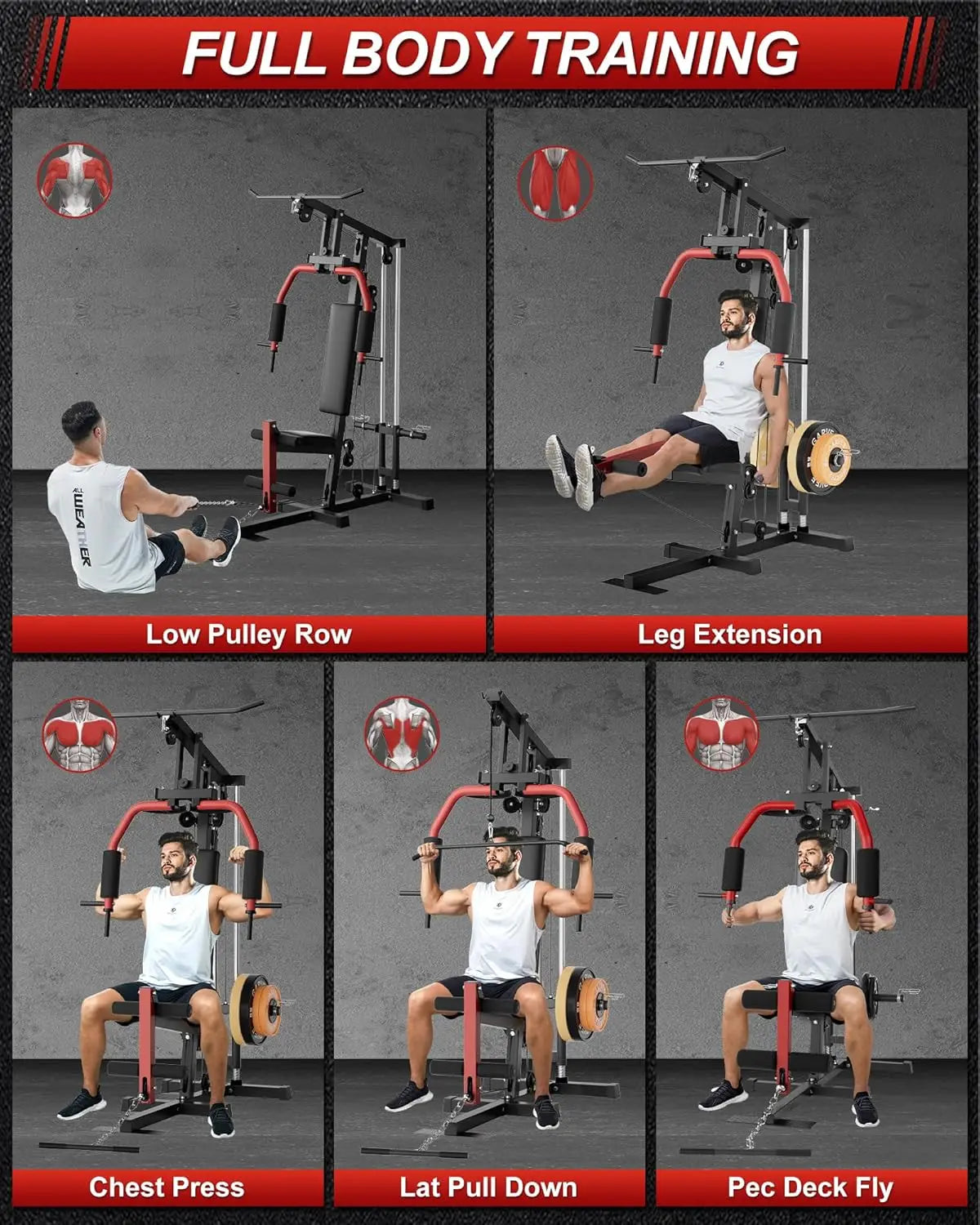 HiMISS All-in-One Home Gym Machine for Full Body Training