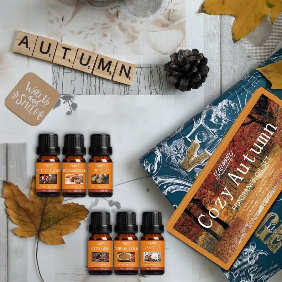 Autumn Fragrance Oils Set Cinnamon Pumpkin Aromatherapy