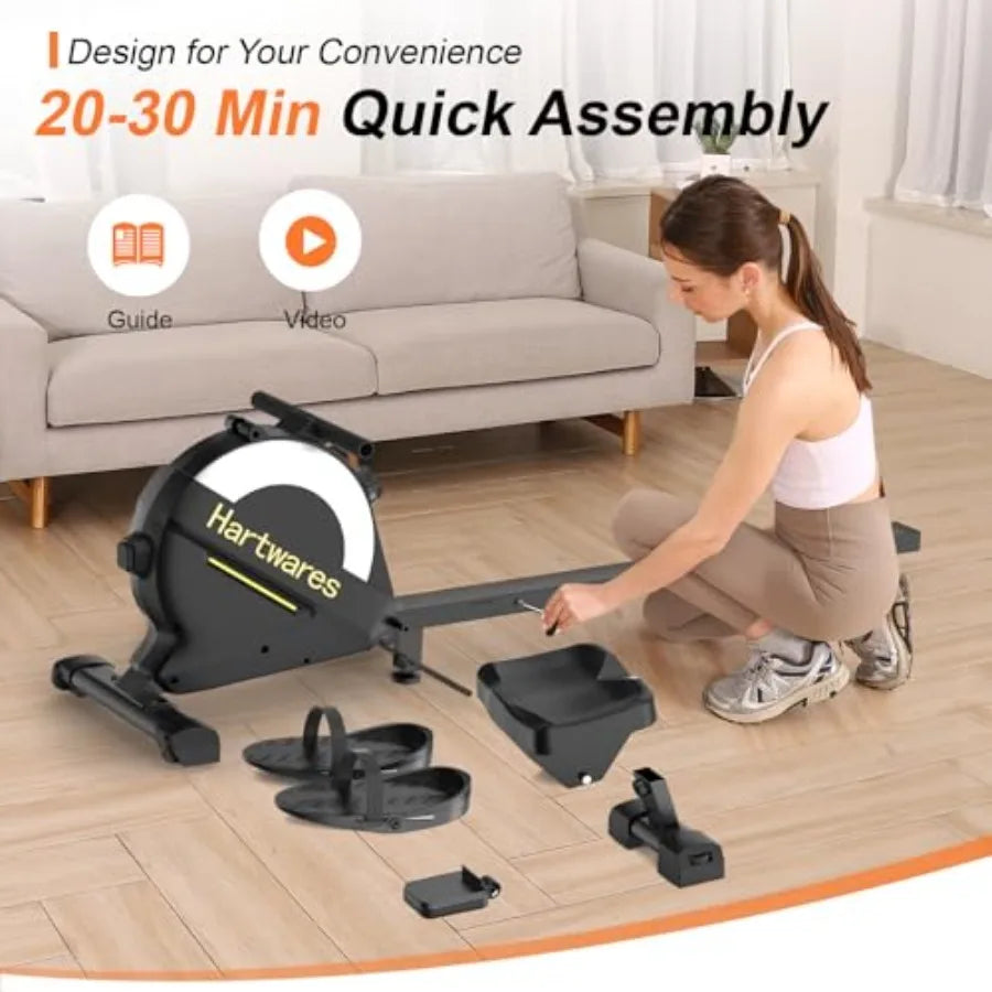 Foldable Magnetic Rowing Machine With 77 Lb High Resistance And 16 Levels Of Quiet