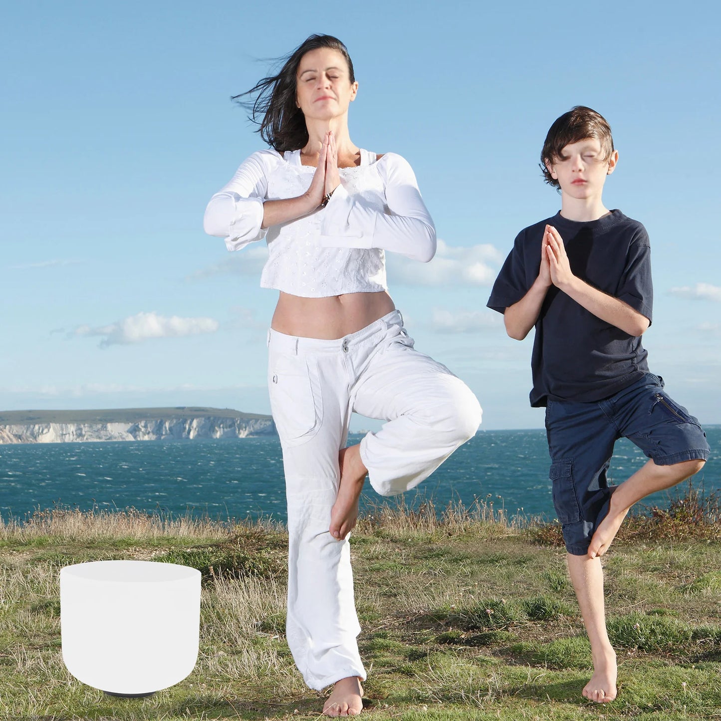 8 Inch Round Quartz Singing Bowl 432 440 Hz High Purity Sound Healing