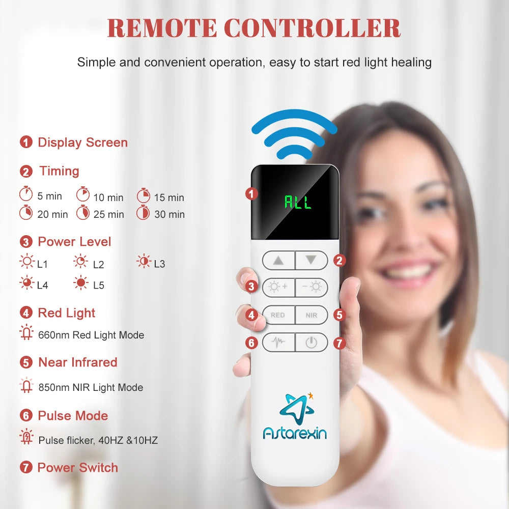 1440 LED 660nm 850nm Red Infrared Light Therapy Mat 76x24 160W Body Pain Relief