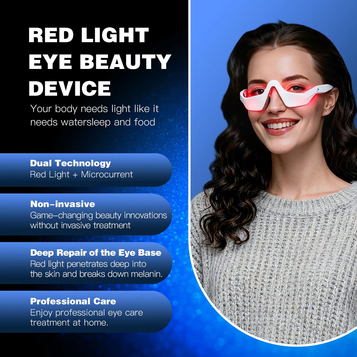 Jitesy Eye Massager 3D Red Light EMS For Dark Circles And Fatigue