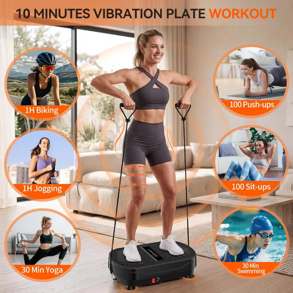 Whole Body Vibration Fitness Plate Machine With Remote Control