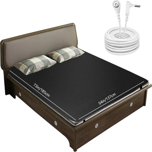 Grounding Sheet And Mat Combo With Perforated Conductive Carbon Faux Leather