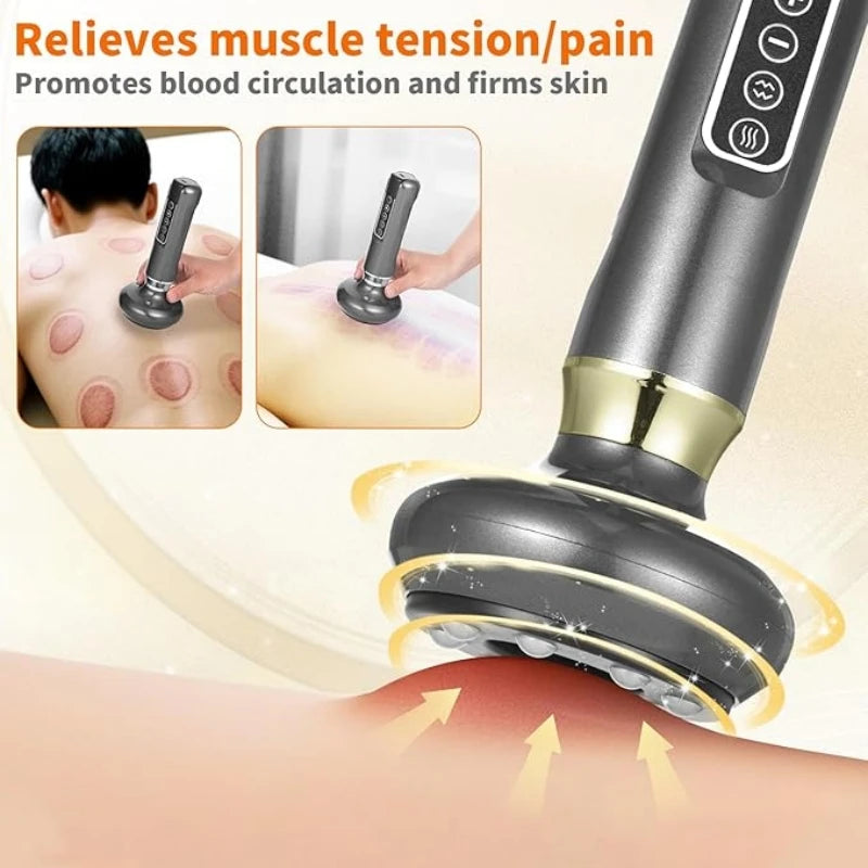 Full Body Cupping Massager With 12 Level Intensity Vacuum USB Powered