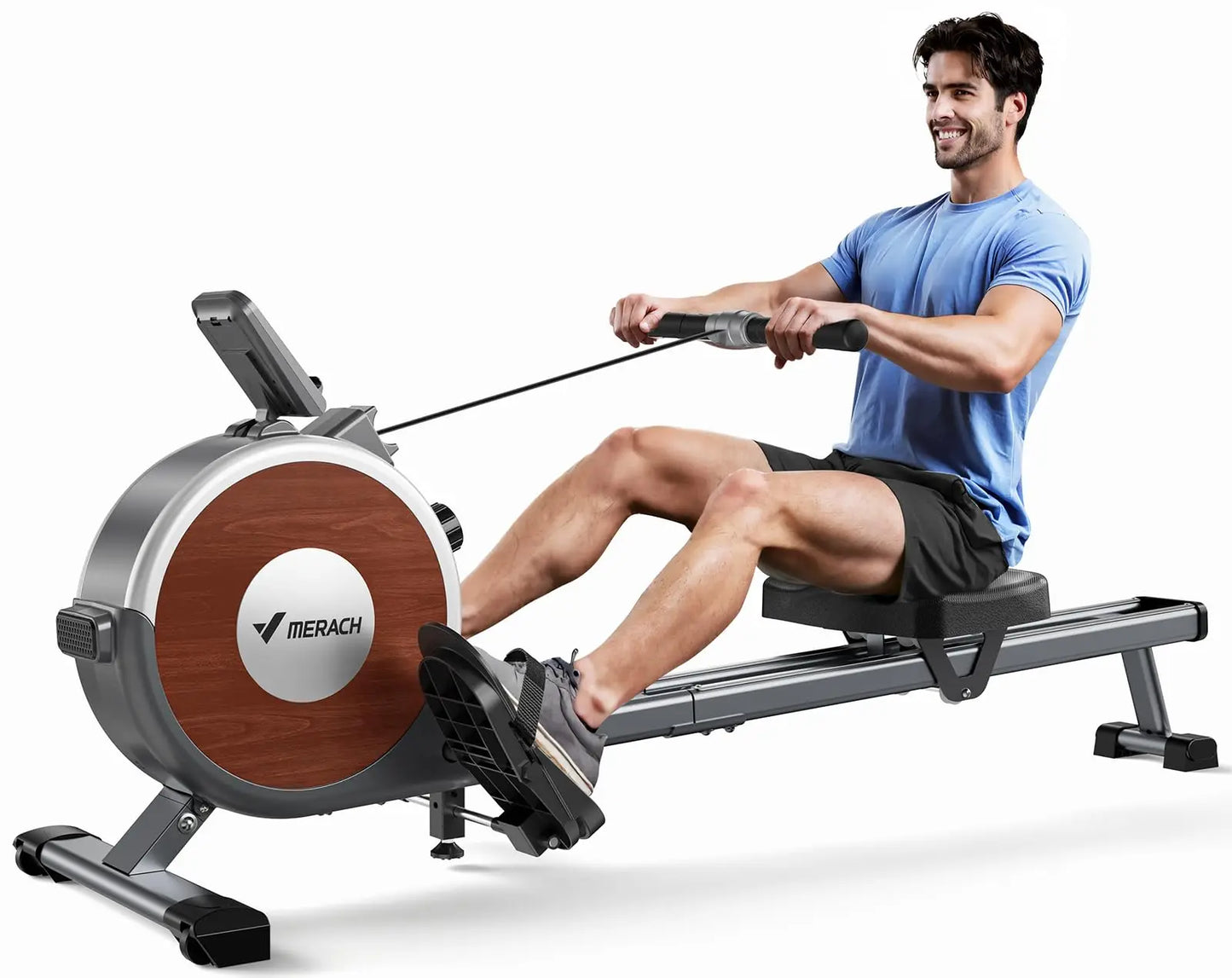 MERACH Magnetic Rowing Machine For Home 16 Levels 350 Lb Capacity