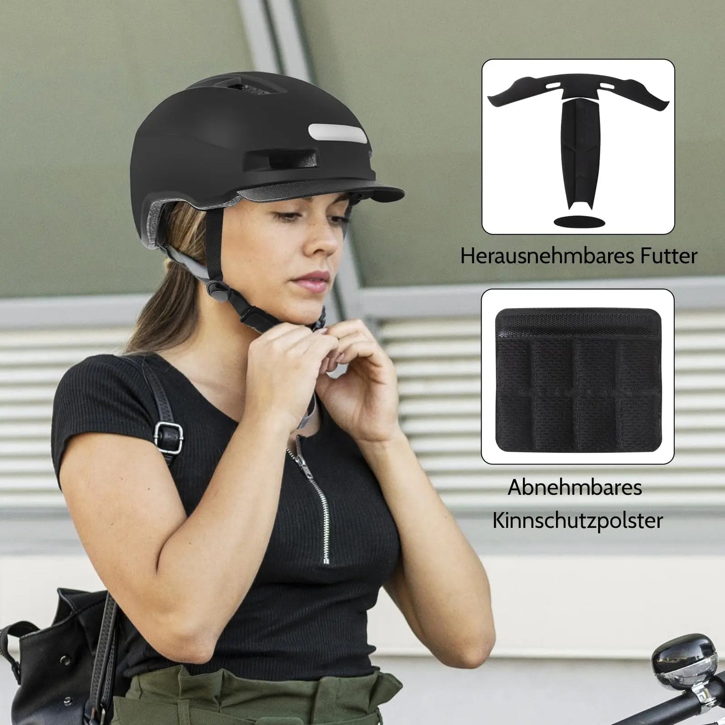 Unisex Bicycle Helmets With USB Lights And Sun Visors For Mountain Riding