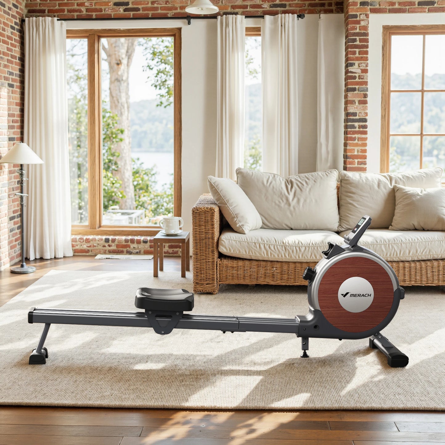 MERACH Magnetic Rowing Machine For Home 16 Levels 350 Lb Capacity