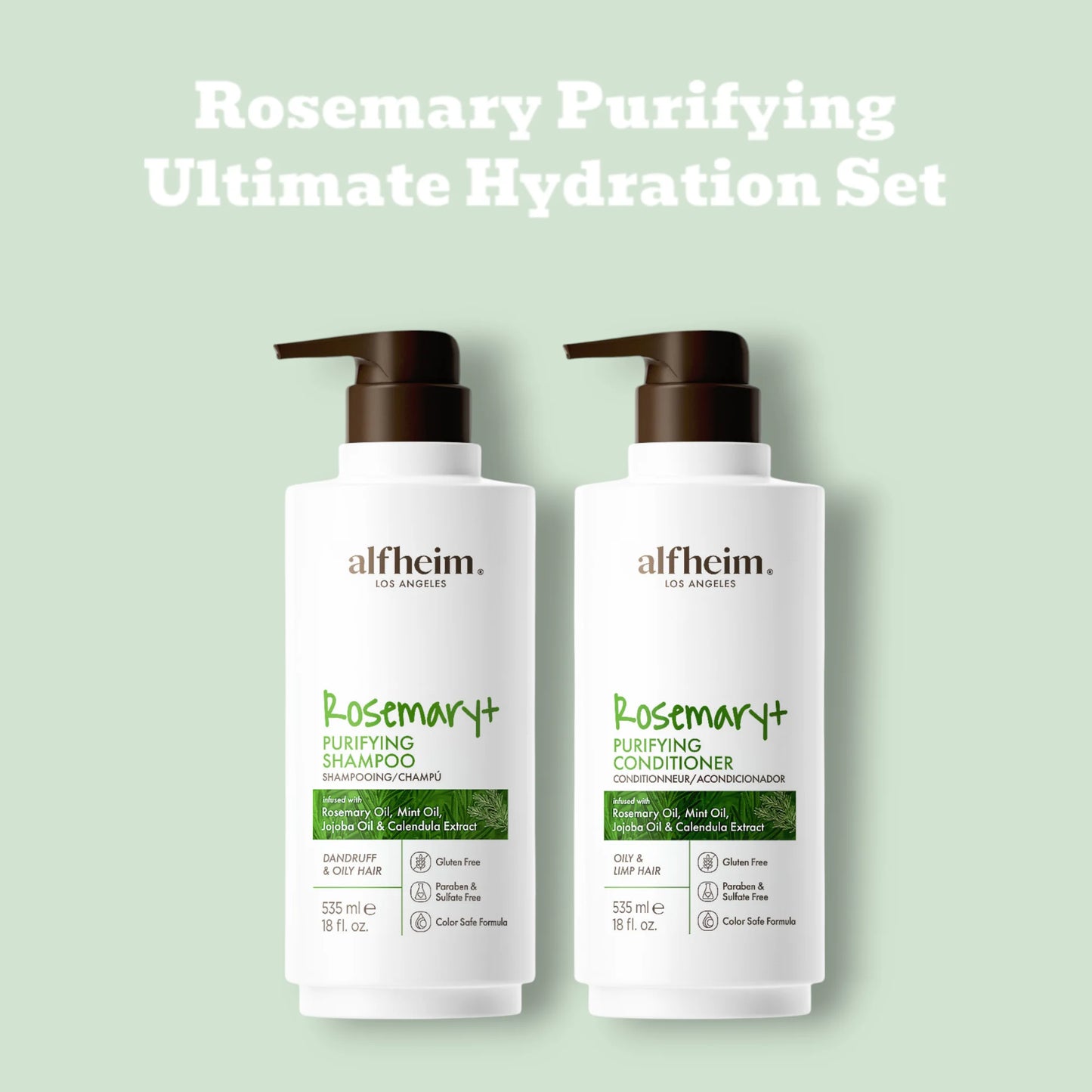 ALFHEIM Rosemary Purifying Haircare Set Shampoo Conditioner