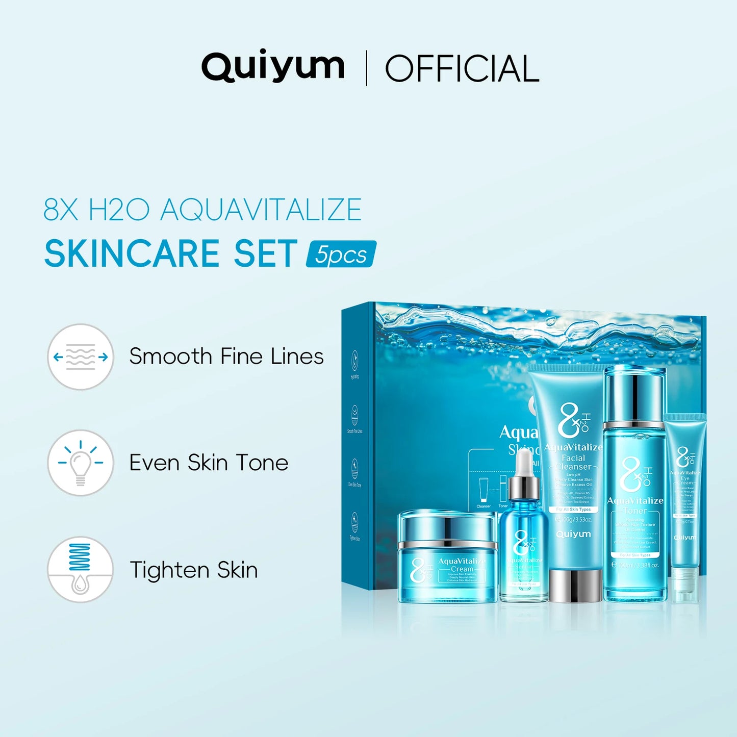 LAIKOU AquaVitalize Hydration Skincare Set Five-Piece Gift Kit