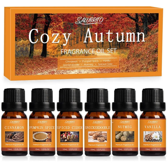 Autumn Fragrance Oils Set Cinnamon Pumpkin Aromatherapy