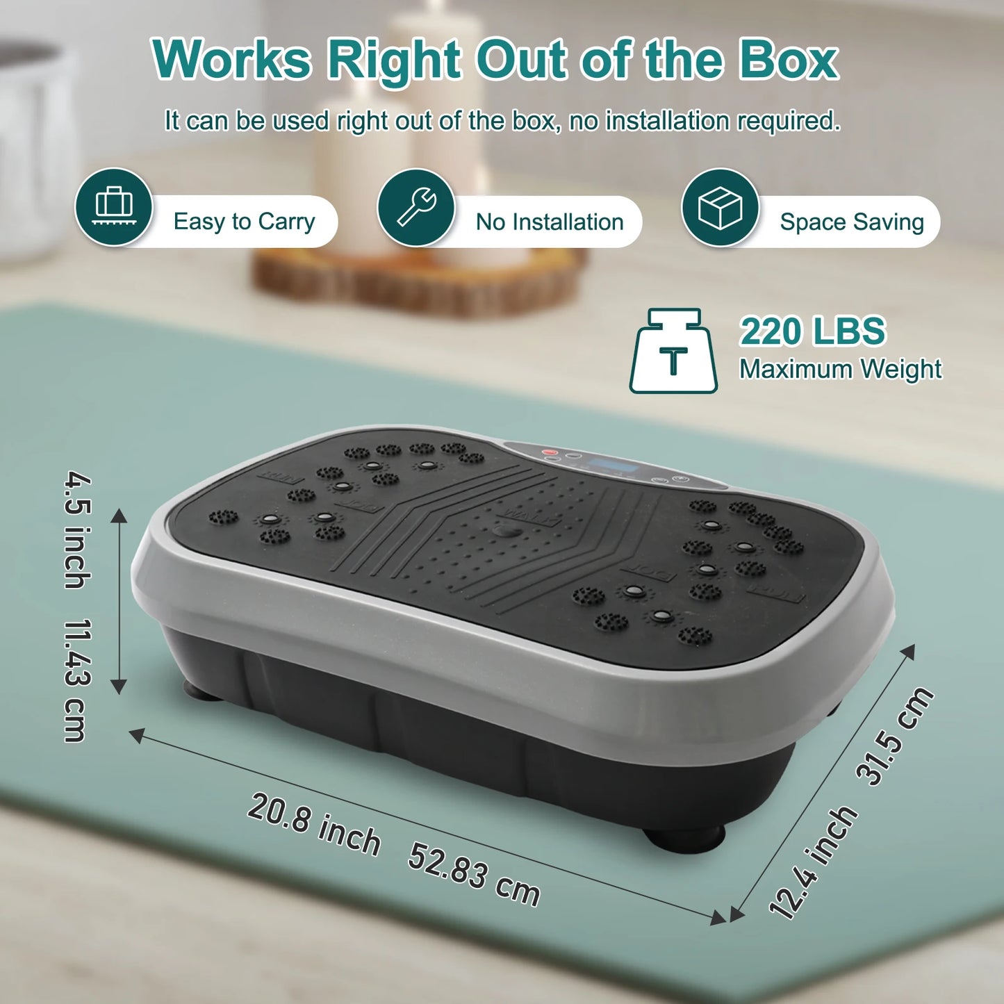 H Vibration Plate Exercise Machine Fat-Burning Home Fitness