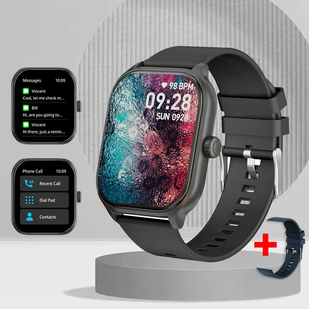 LAXASFIT Smart Watch Bluetooth Calling, SMS Alerts, IP68-Rated Waterproof, Durable