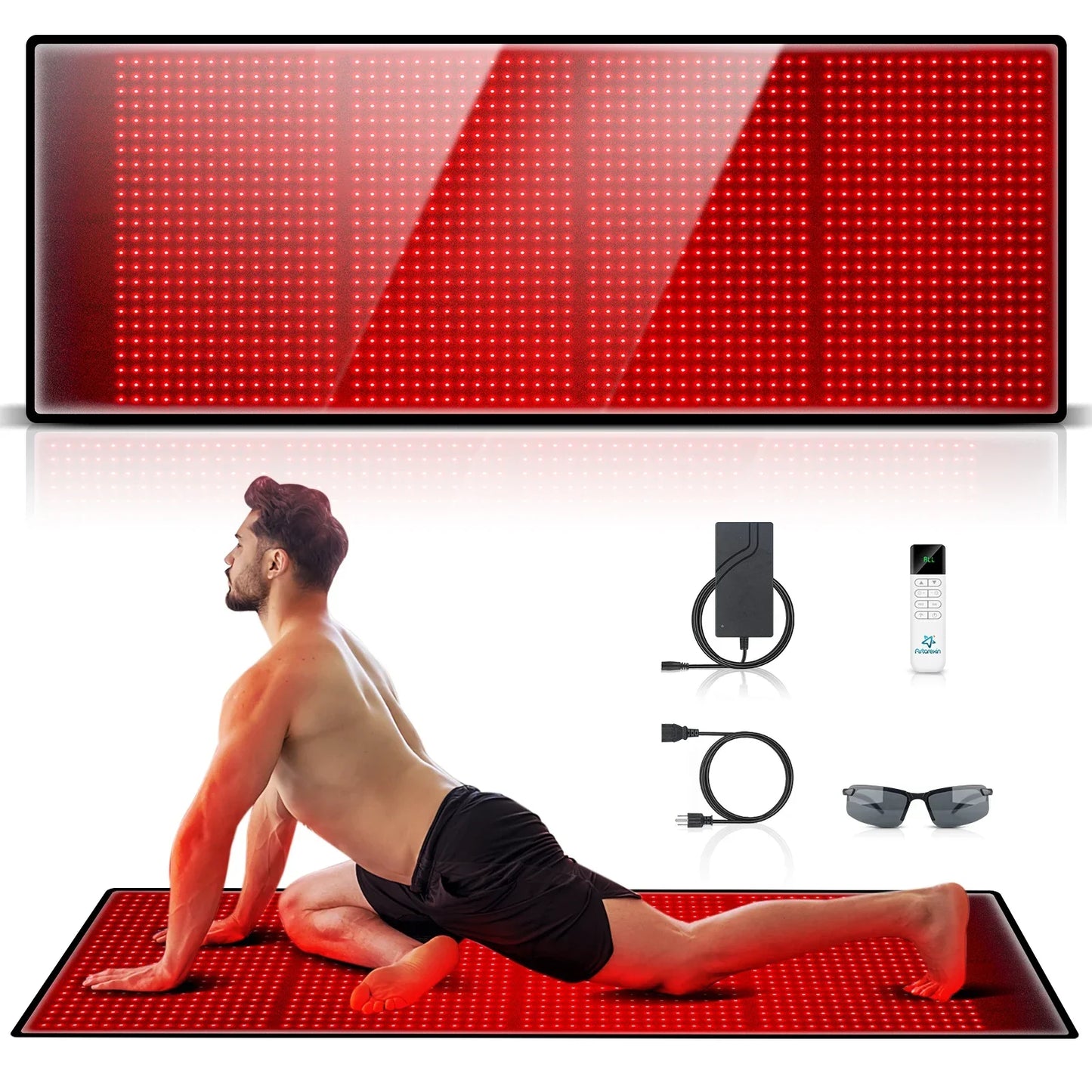 1440 LED 660nm 850nm Red Infrared Light Therapy Mat 76x24 160W Body Pain Relief