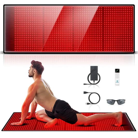 1440 LED 660nm 850nm Red Infrared Light Therapy Mat 76x24 160W Body Pain Relief
