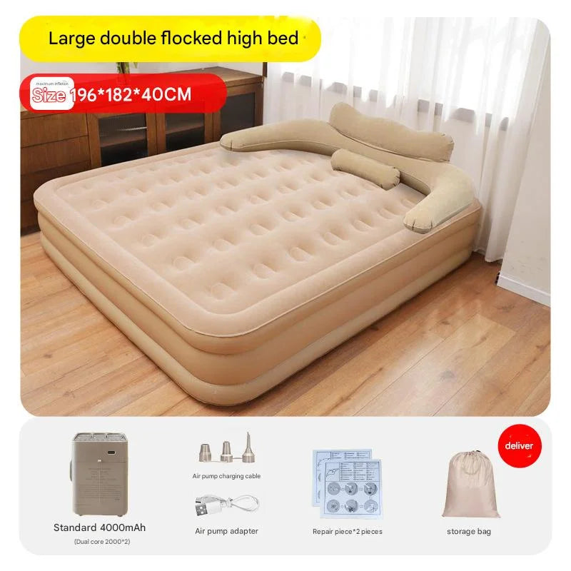 Automatic Inflatable Mattress With Pillow For Home Camping Outdoor Car Travel