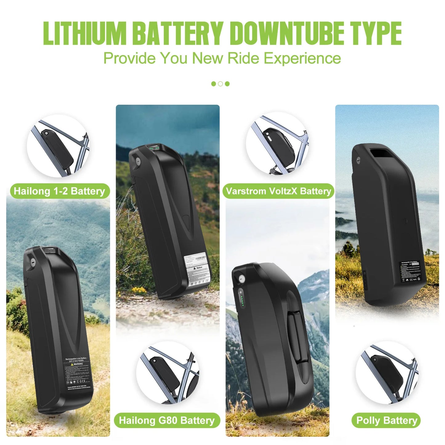 Original Ebike Battery 52V 48V 36V Hailong 18650 21700 Pack For Bafang Tongsheng