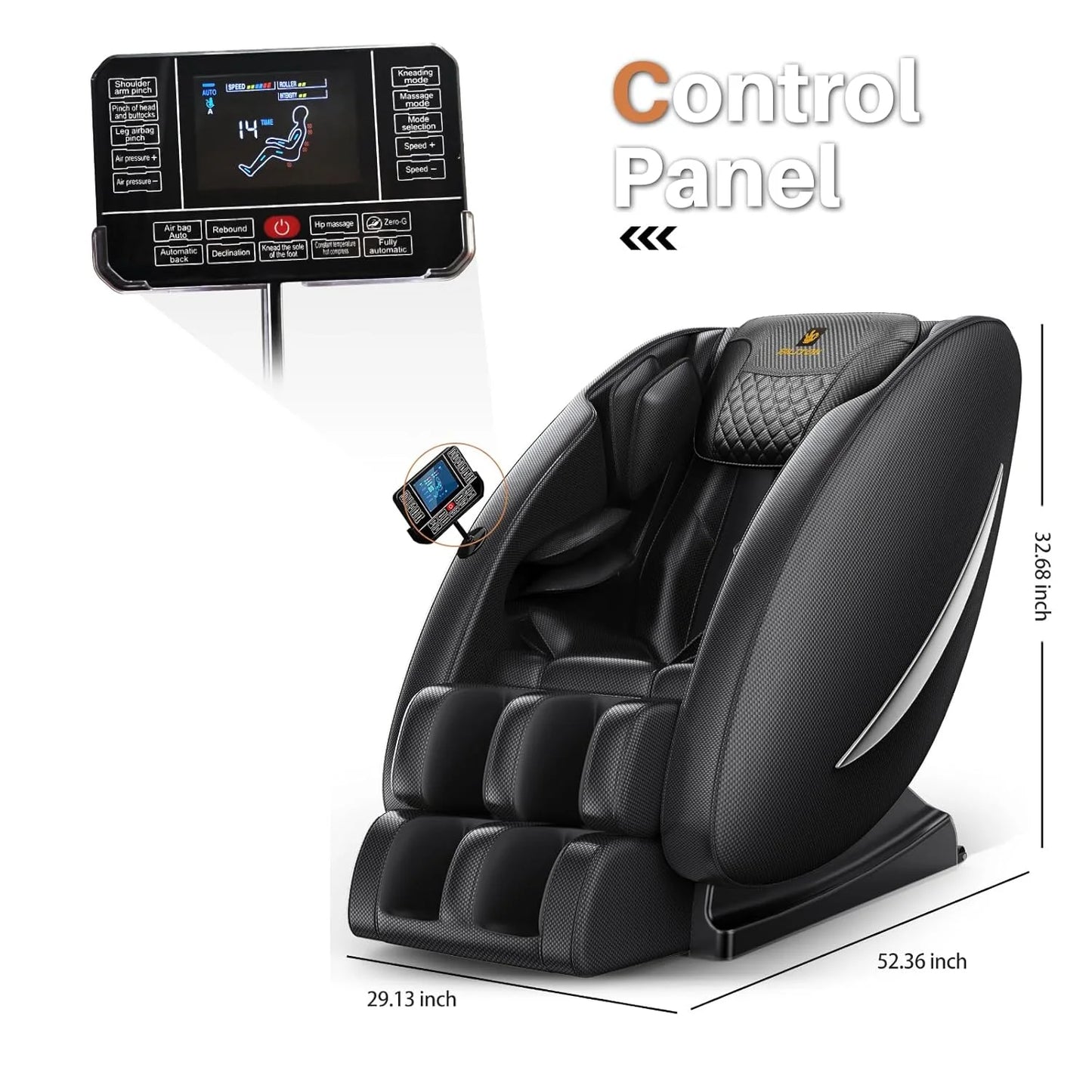 BILITOK Massage Chair Recliner With Zero Gravity Heating Bluetooth