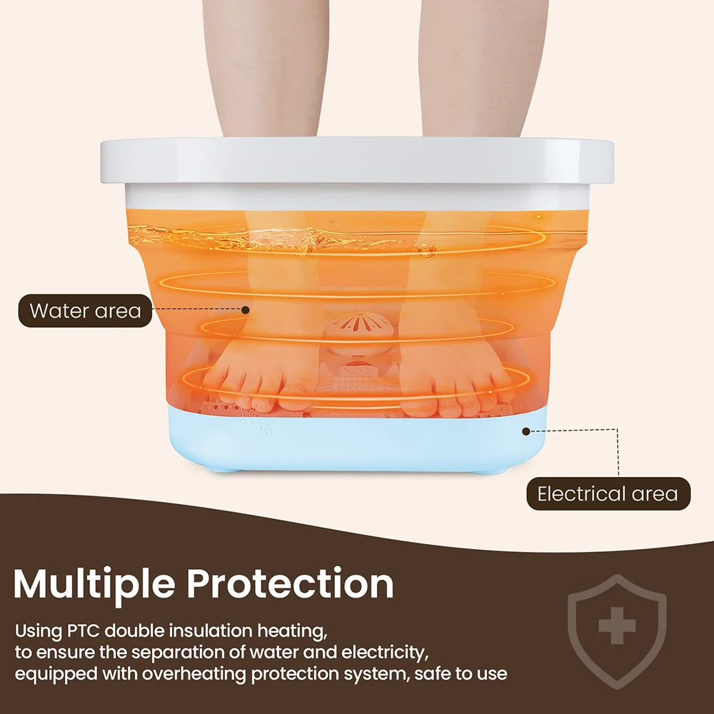Portable Thermostatic Foot Massage Tub Foldable Foot Bath For Home Use