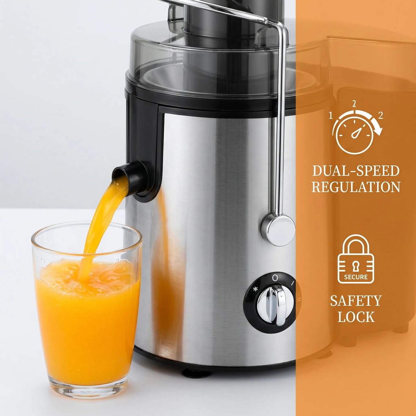 800-Watt Centrifugal Juicer With Wide Mouth Easy To Clean