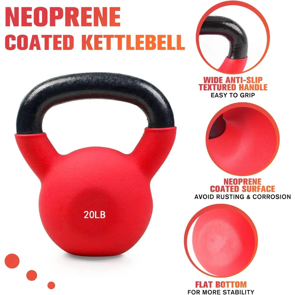 RitFit Neoprene Coated Cast Iron Kettlebell For Strength Training