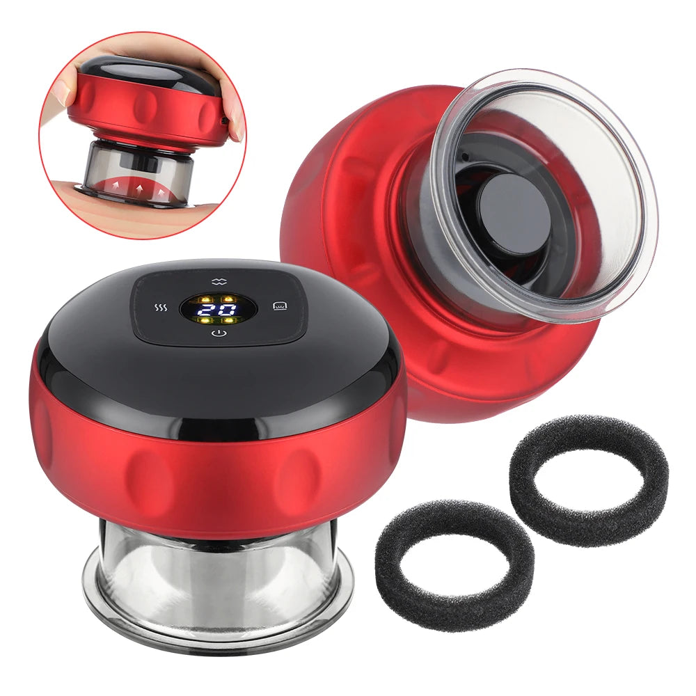 Intelligent Vacuum Cupping Massager With LCD Display And USB Charging
