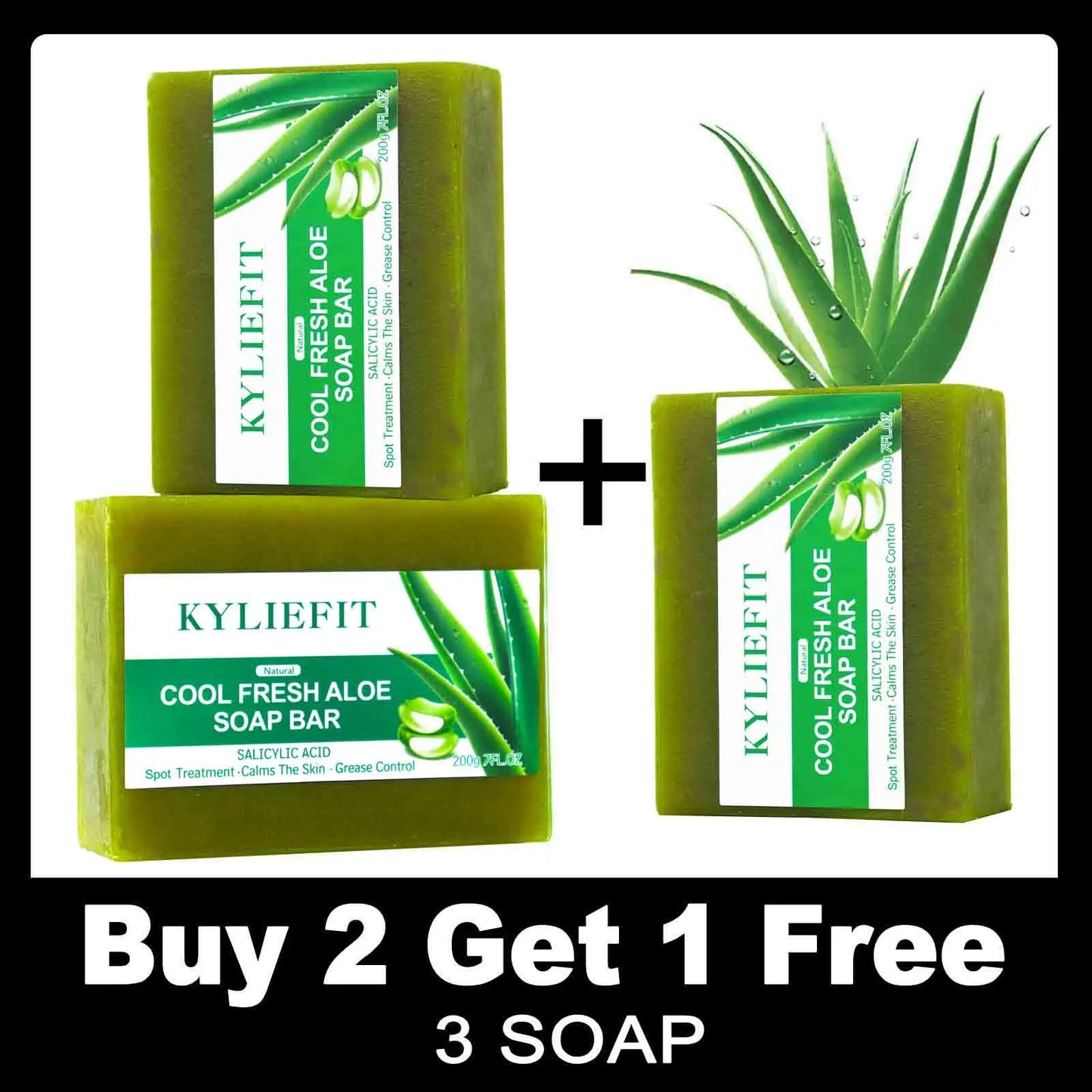 AILKE Aloe Vera Whitening Soap For Clear Skin AcneReduction RadianceEnhancementPro