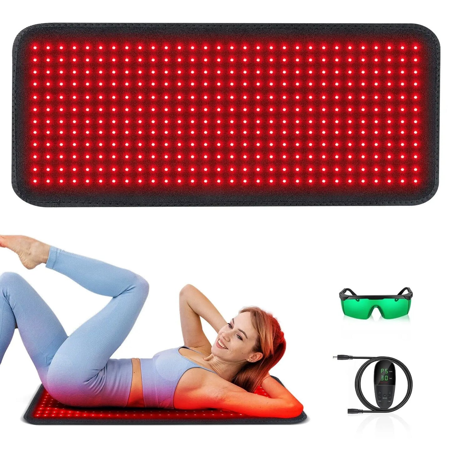 LED Red Light Infrared Therapy Pad for Menstrual Pain and Back Relief