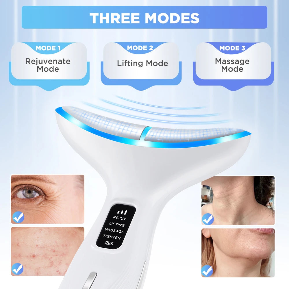 Hailicare LED Neck Beauty Device EMS Facial Lifting Massager