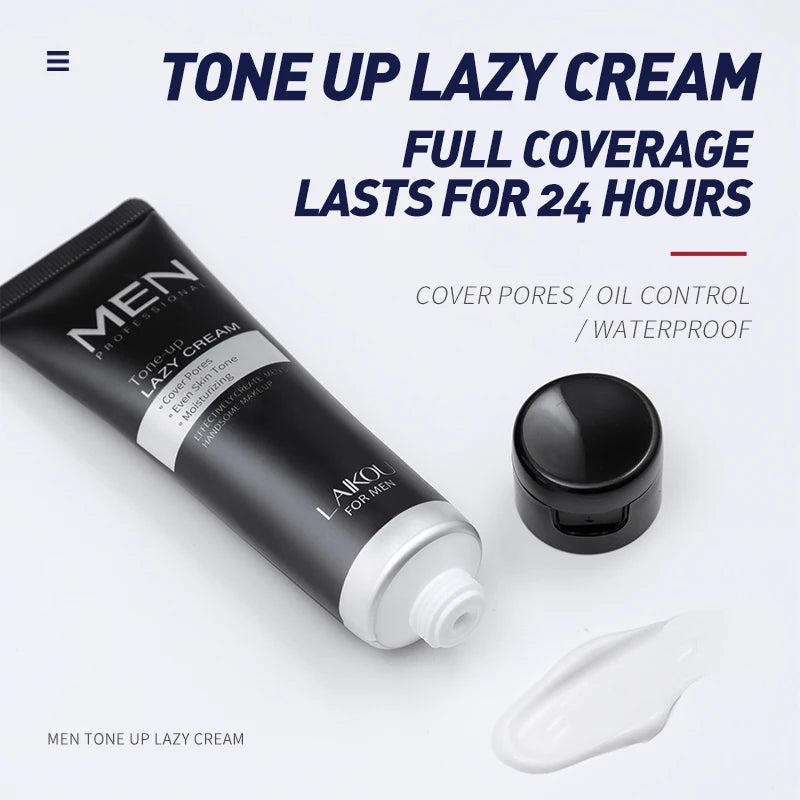 Laikou Men Skincare Set 4-Piece Lazy Cream Cleanser Toner Lotion