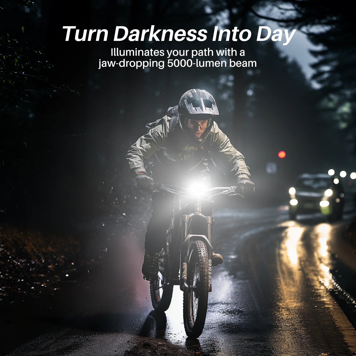 Roomark 20000mAh USB Rechargeable Bike Headlight With 360 Degree Visibility