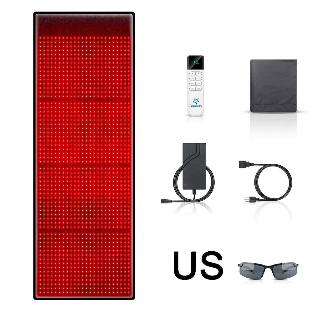 1440 LED 660nm 850nm Red Infrared Light Therapy Mat 76x24 160W Body Pain Relief