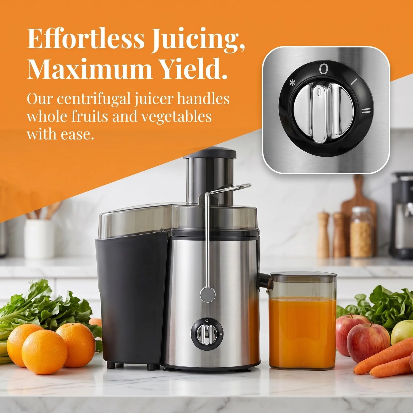 800-Watt Centrifugal Juicer With Wide Mouth Easy To Clean