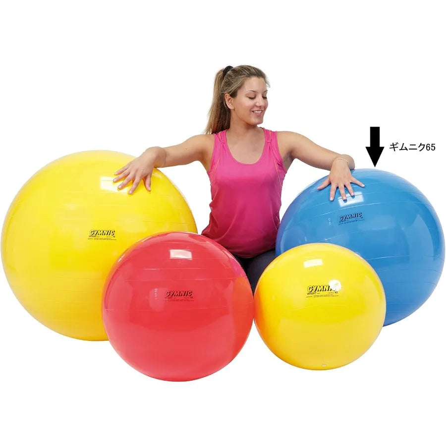 Gimniku 45 Balance Ball Yellow 17.7 Inches PVC Ages 3 Plus Physical Therapy