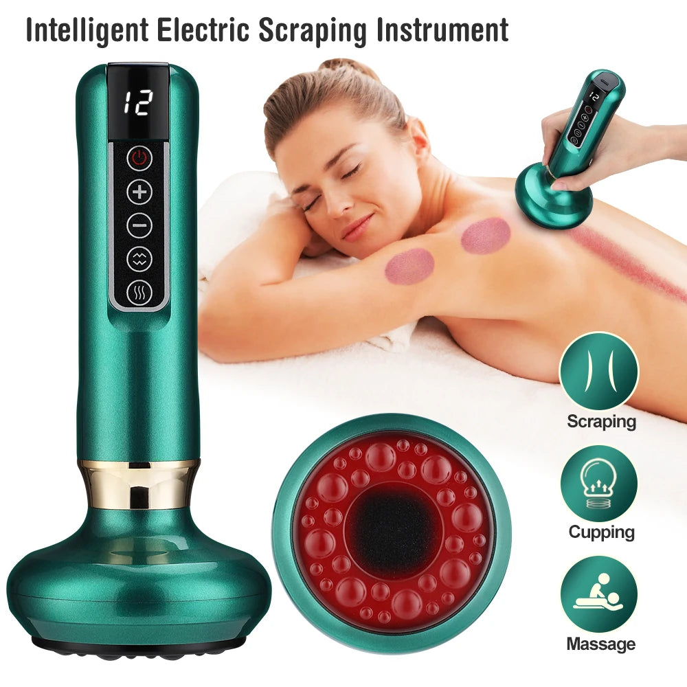 PASTSKY Electric Cupping Device With 12 Vacuum Levels USB Rechargeable Suction Massage