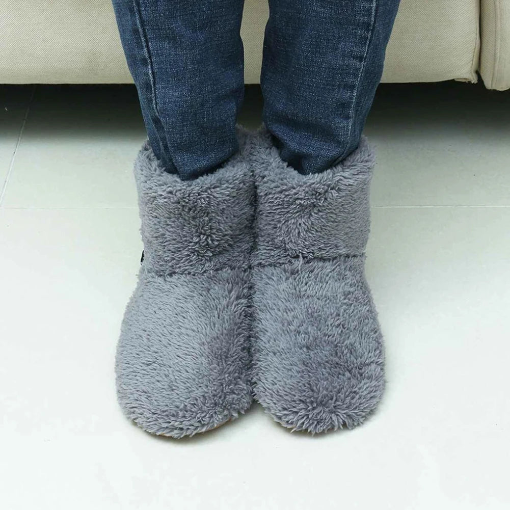 Unisex Electric Heated Slippers USB Rechargeable Foot Warmer For Cold Weather