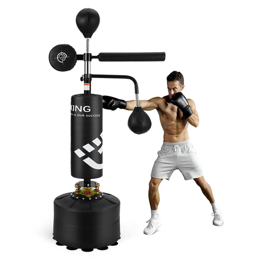 5 in 1 Free Standing Punching Bag with Adjustable Height for Adults and Kids